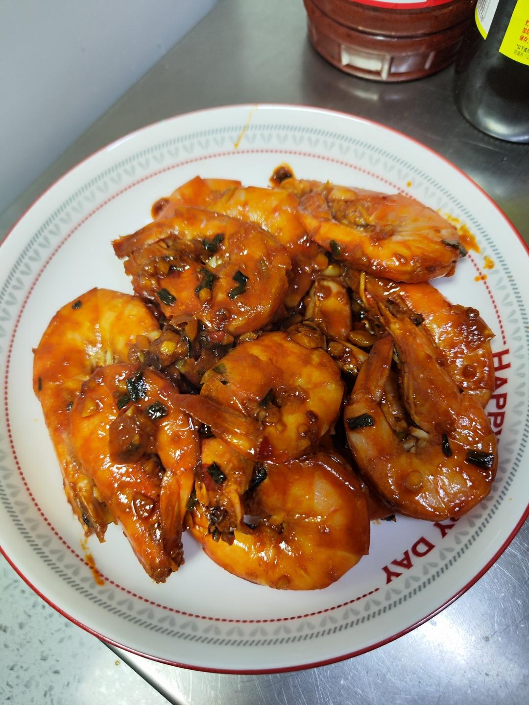 红烧基围虾(蒜蓉，简单)