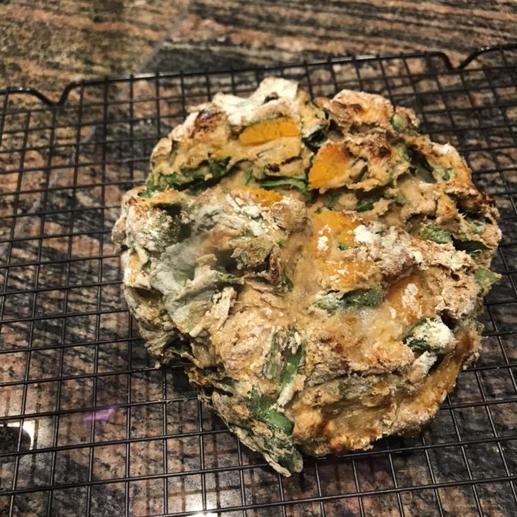 菠菜南瓜奶酪丹波面包丨健康·烘焙