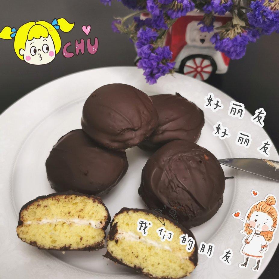 自制🌈巧克力派❗️比好丽友还好吃哦😋