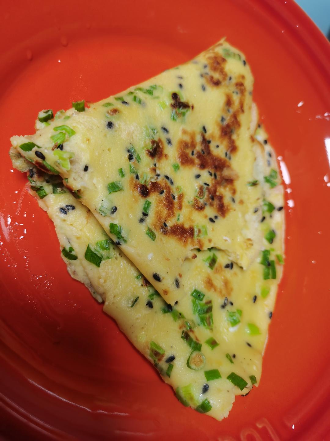 不粘粉，不揉面，5分钟就能搞定的鸡蛋饼