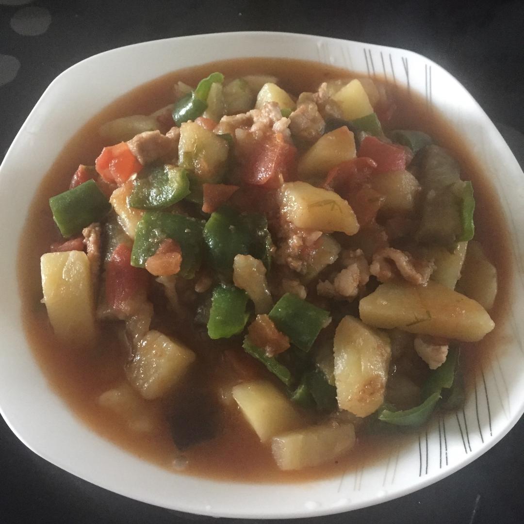 馨smile做的土豆炖茄子