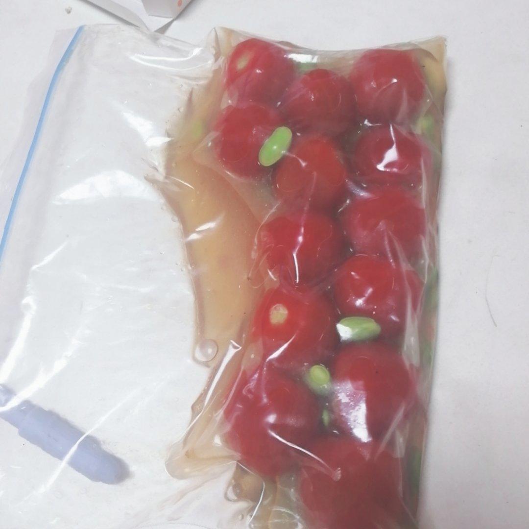 日式白出汁腌迷你番茄和毛豆（付白出汁做法）