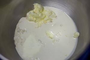 桃桃乌龙乳酪冰面包🍑茶叶清香🍵真实果肉的做法 步骤21