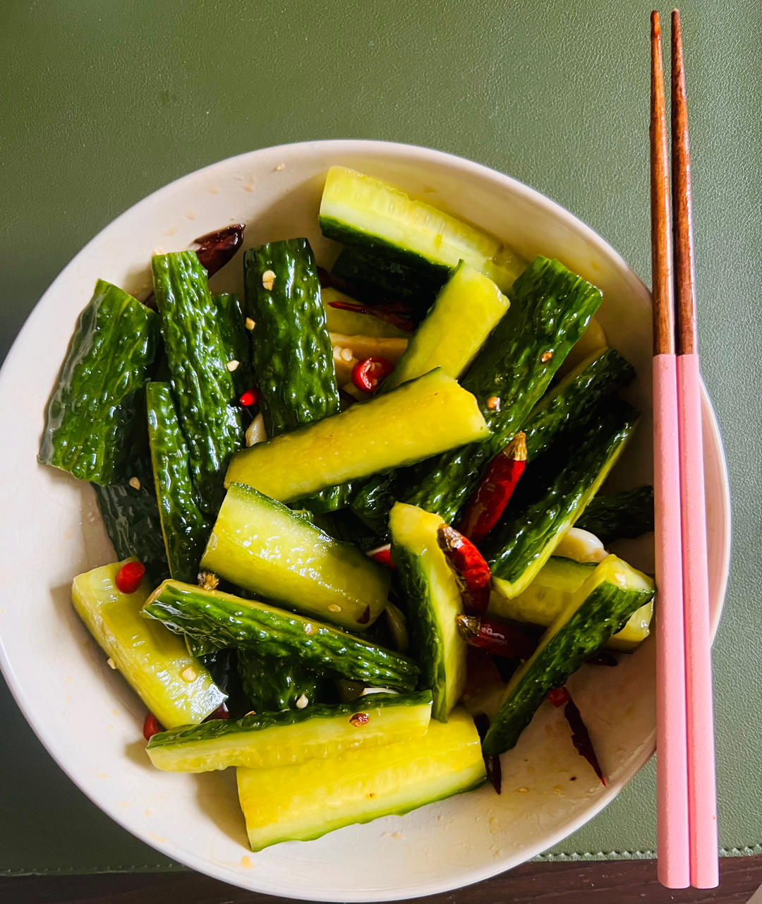 炝拌黄瓜(快手菜)