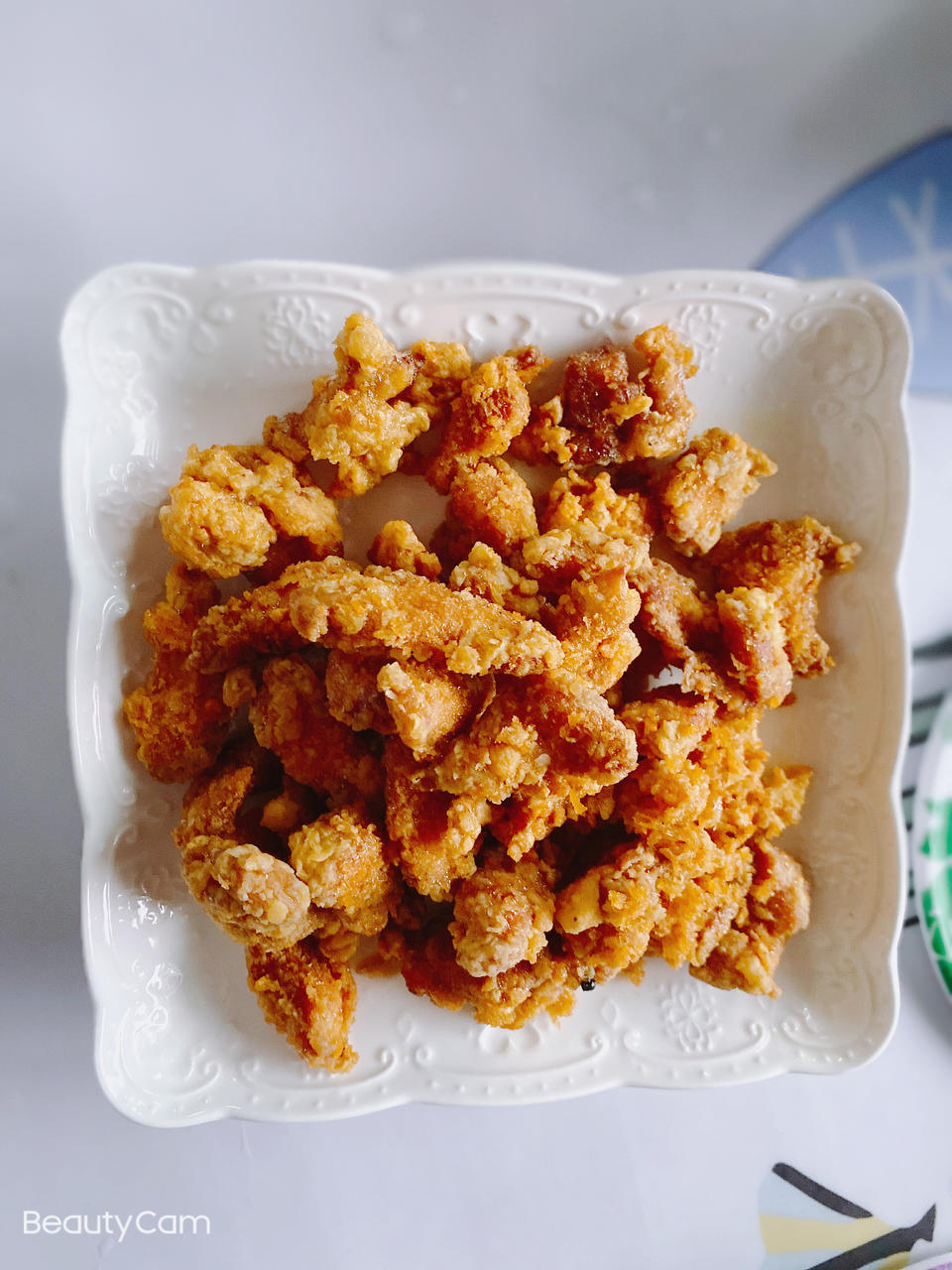 油炸劲辣香酥鸡米花#太阳谷菜谱#