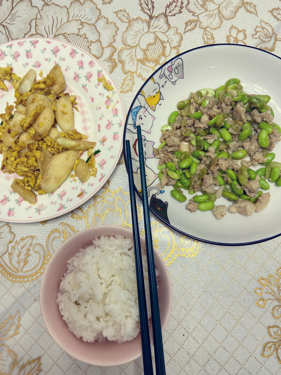 豆子炒肉沫