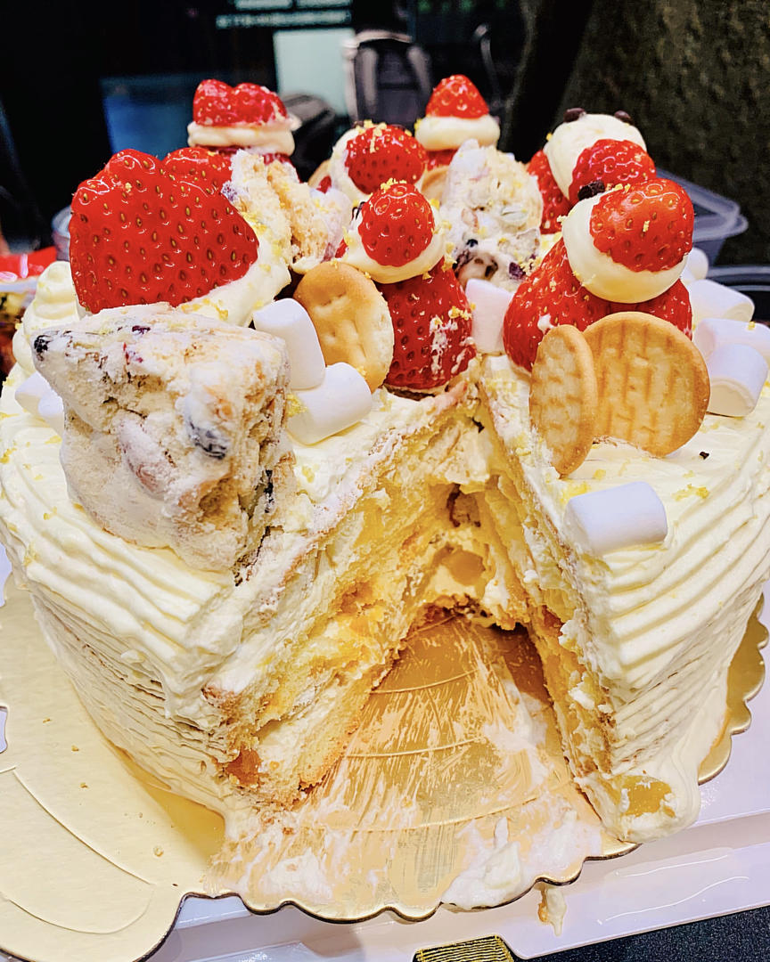 咸蛋黄古早蛋糕