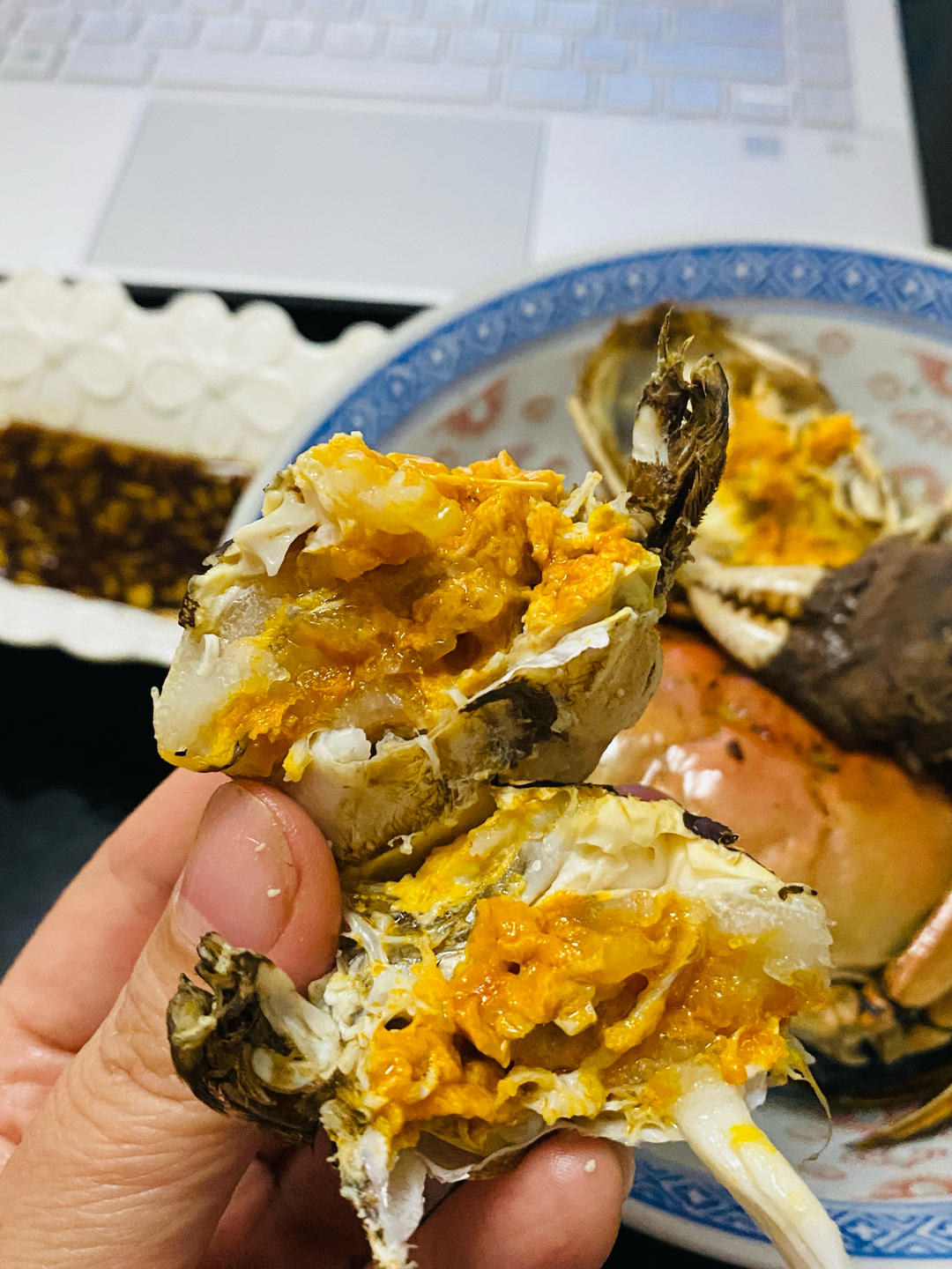 葱姜盐焗大闸蟹