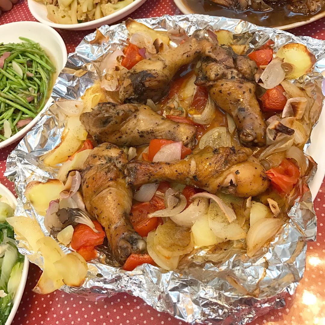 脆皮烤鸡腿