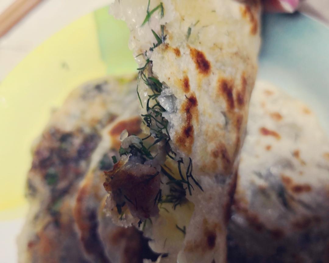 早餐｜茴香猪肉煎饼的做法 步骤6