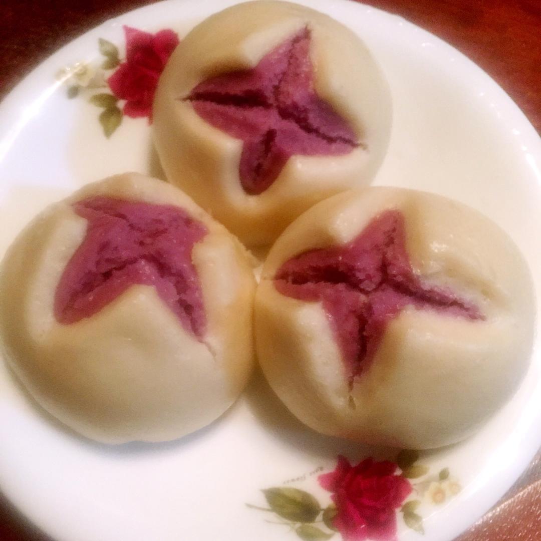 紫薯花开馒头