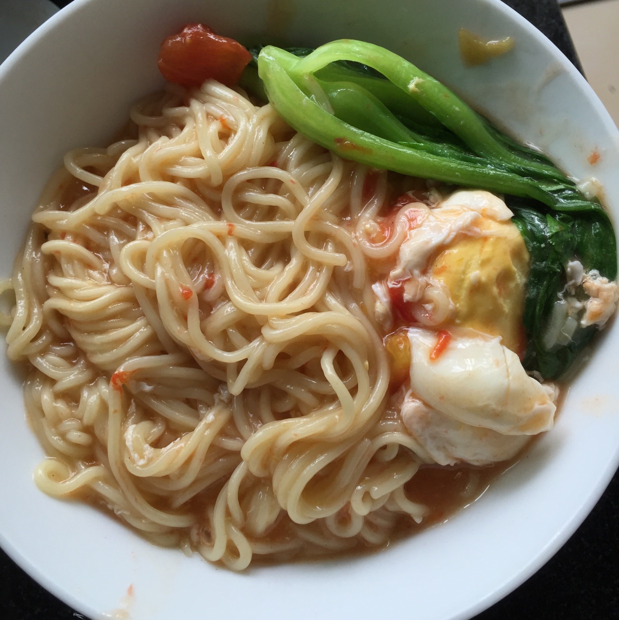 早餐 最家常的普通汤面——西红柿鸡蛋龙须面 天天妈妈-3做的最家常的