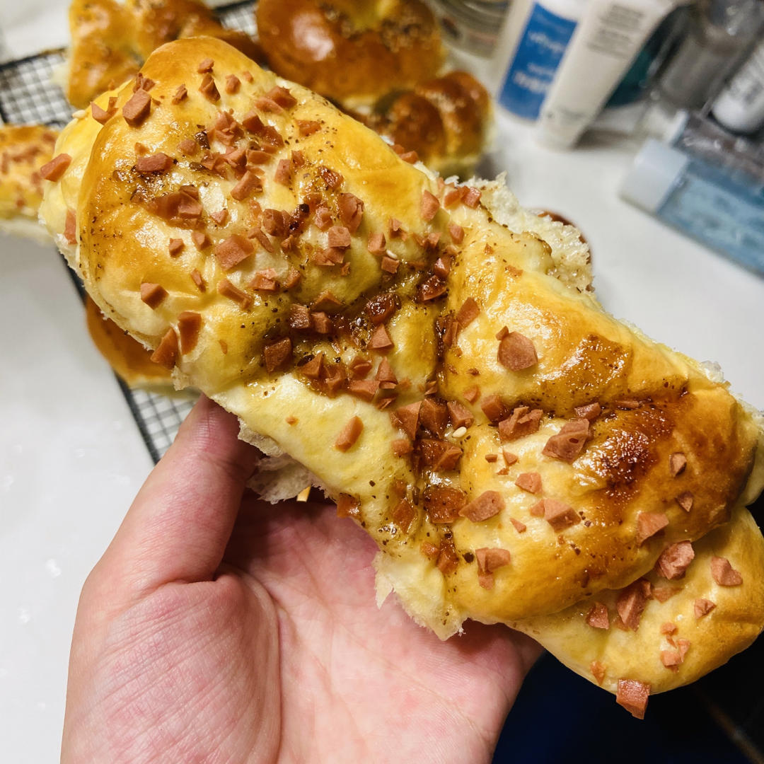 香葱火腿肉松面包