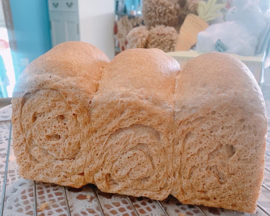 手揉100%全麦吐司 波兰种 无糖无油 王后硬红