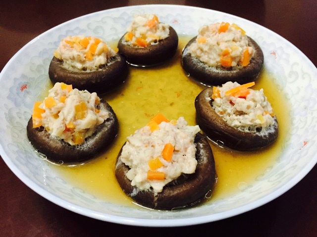 豆腐肉末酿香菇