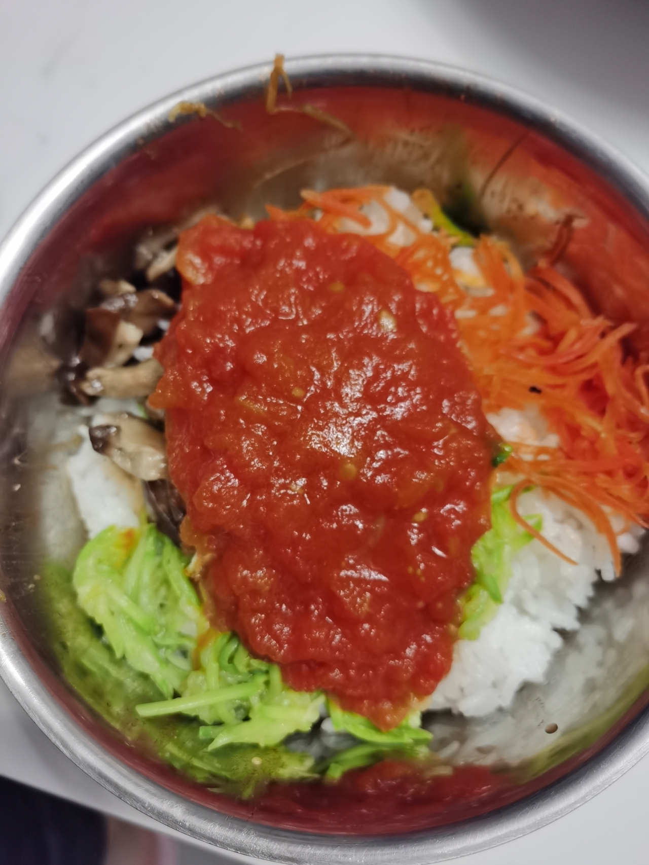 小朋友吃的不辣版伪韩式拌饭（비빔밥）k66出品