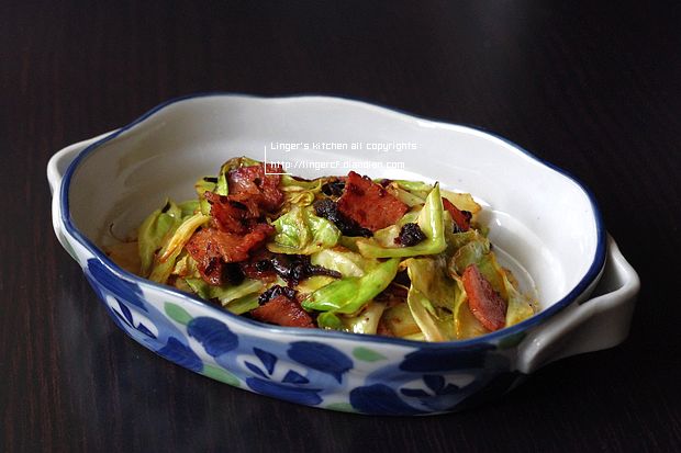 培根香菇酱炒卷心菜
