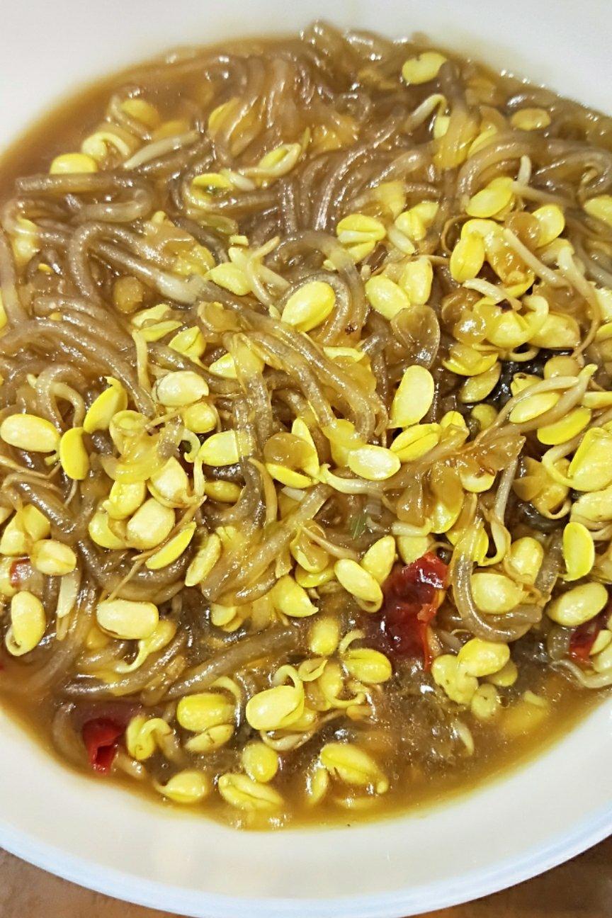 黄豆芽炒粉条