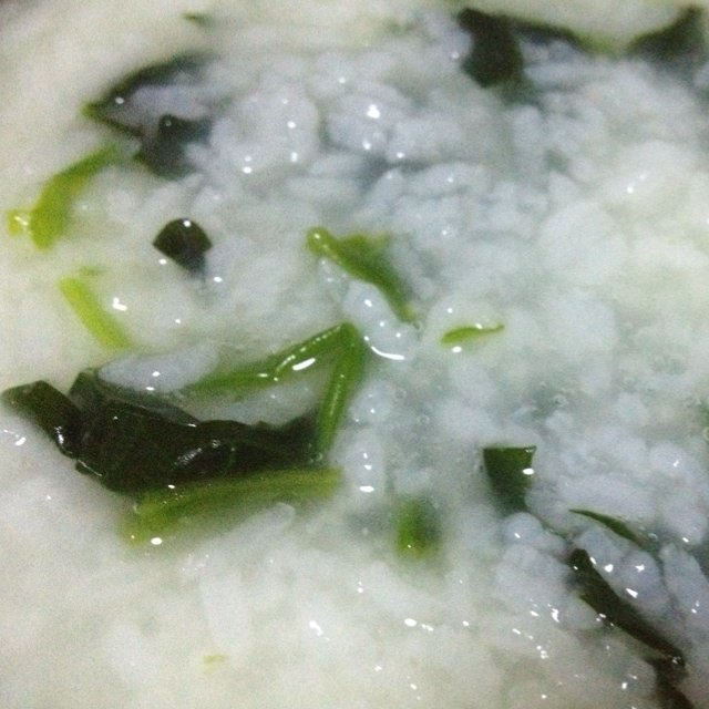 纯色菠菜粥