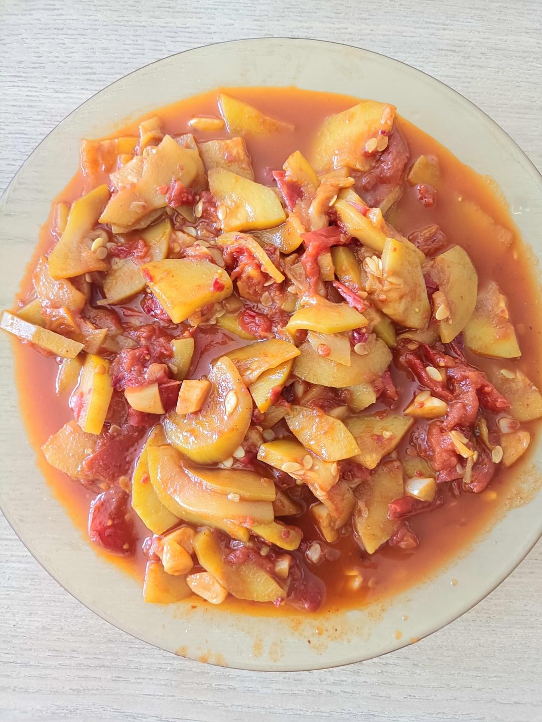 西红柿炒西葫芦