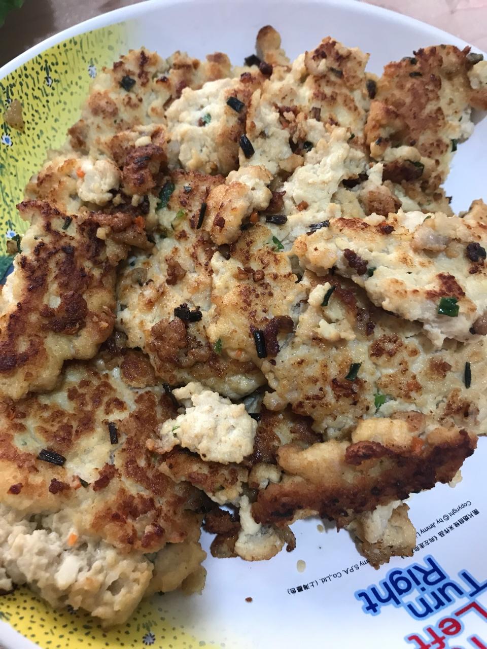 香煎豆腐肉末饼