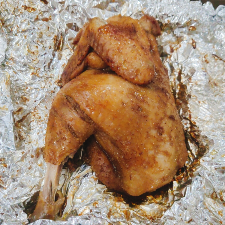 烤箱锡纸烤鸡（半只鸡）的做法