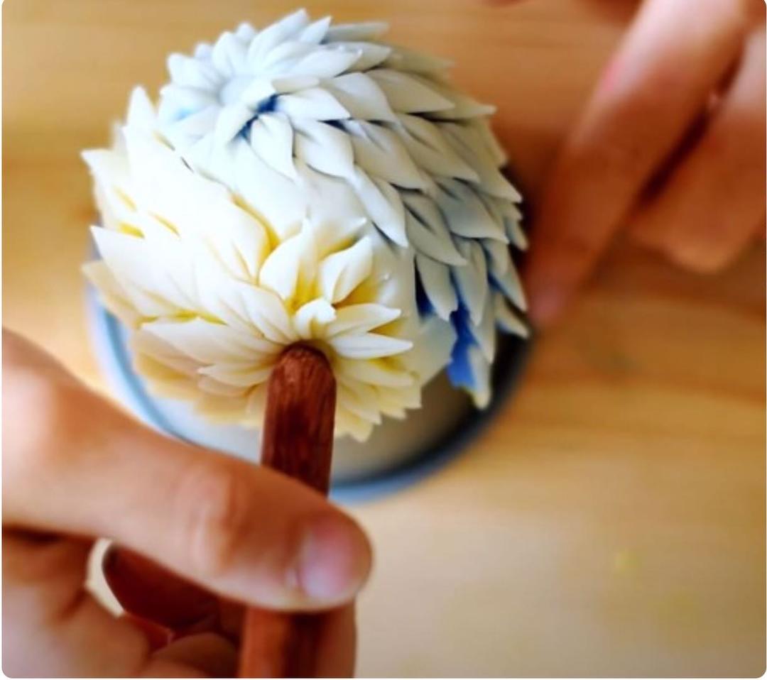 和菓子練切配方附太极菊做法