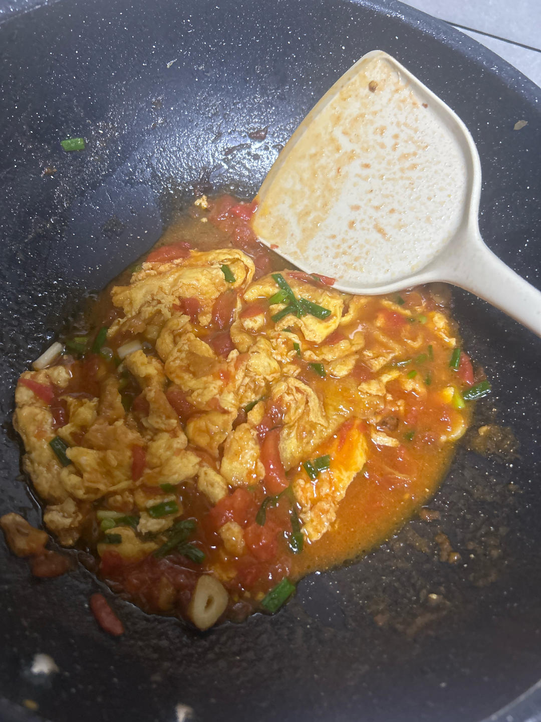 西红柿炒鸡蛋（拌饭版）的做法