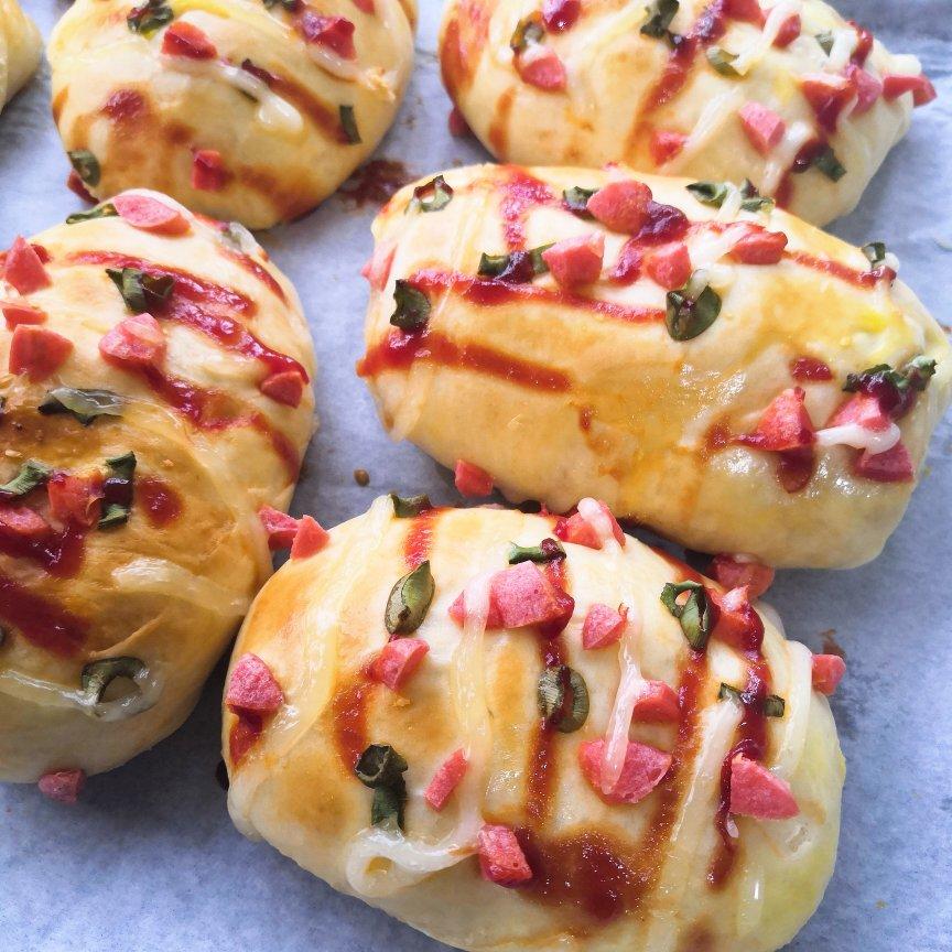 香葱火腿肉松面包