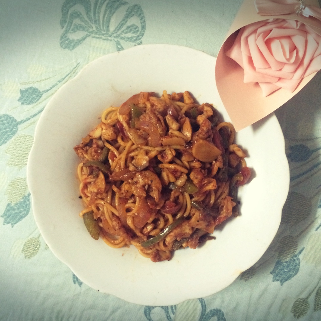 #挑战必胜客#西班牙风情海鲜意面