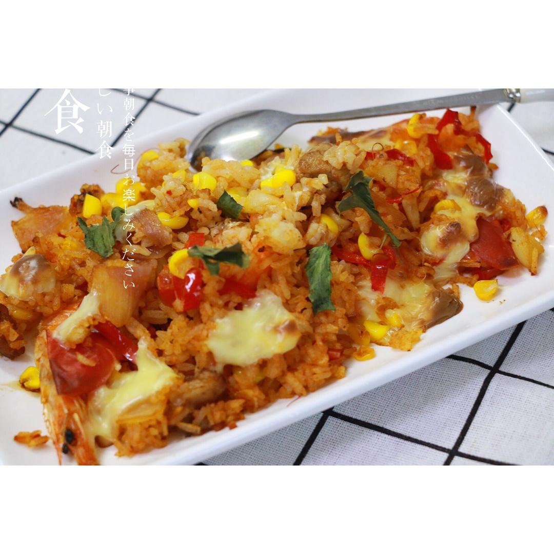 地中海风情海鲜焗饭