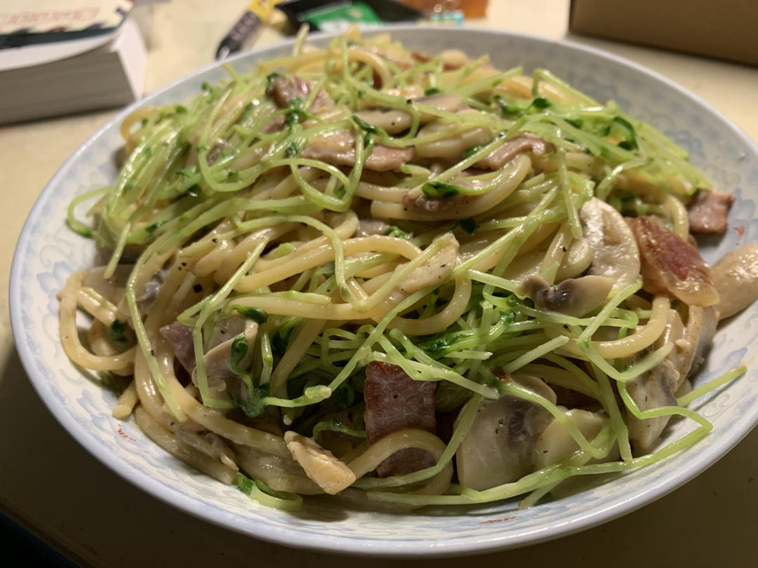 西餐大厨分享的奶油蘑菇培根意面秘方！