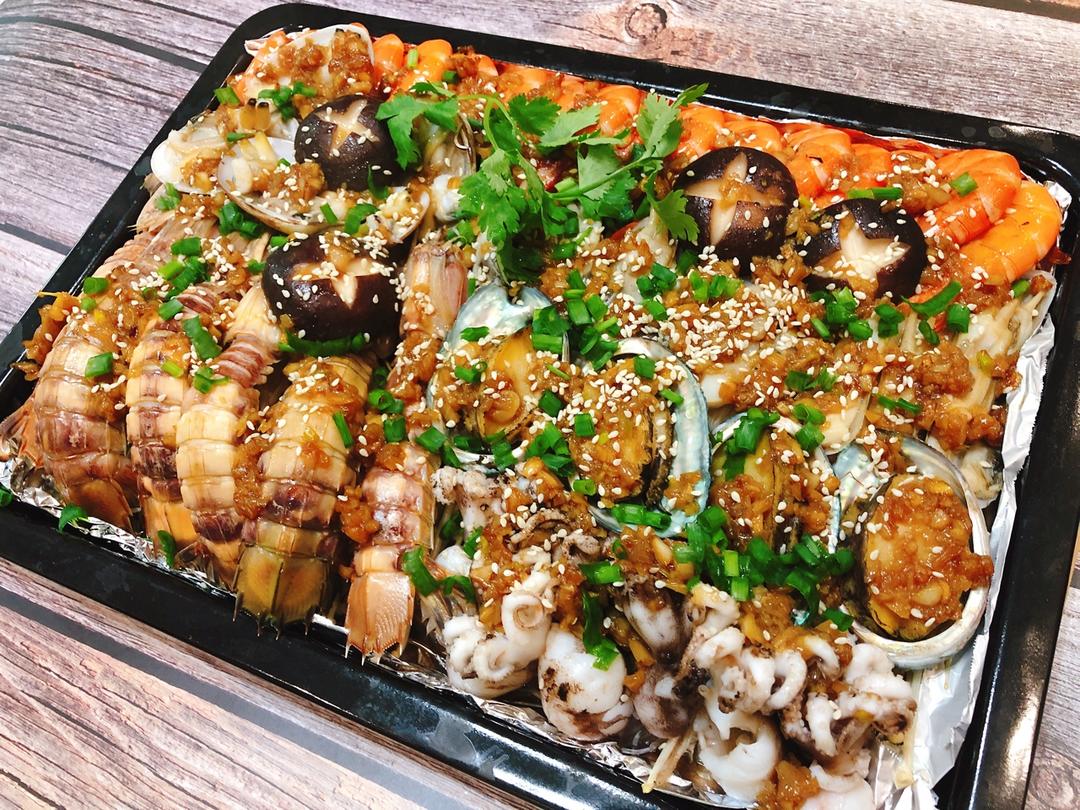 蒜香吮指海鲜大咖——松下NU-JK200W大蒸烤箱食谱