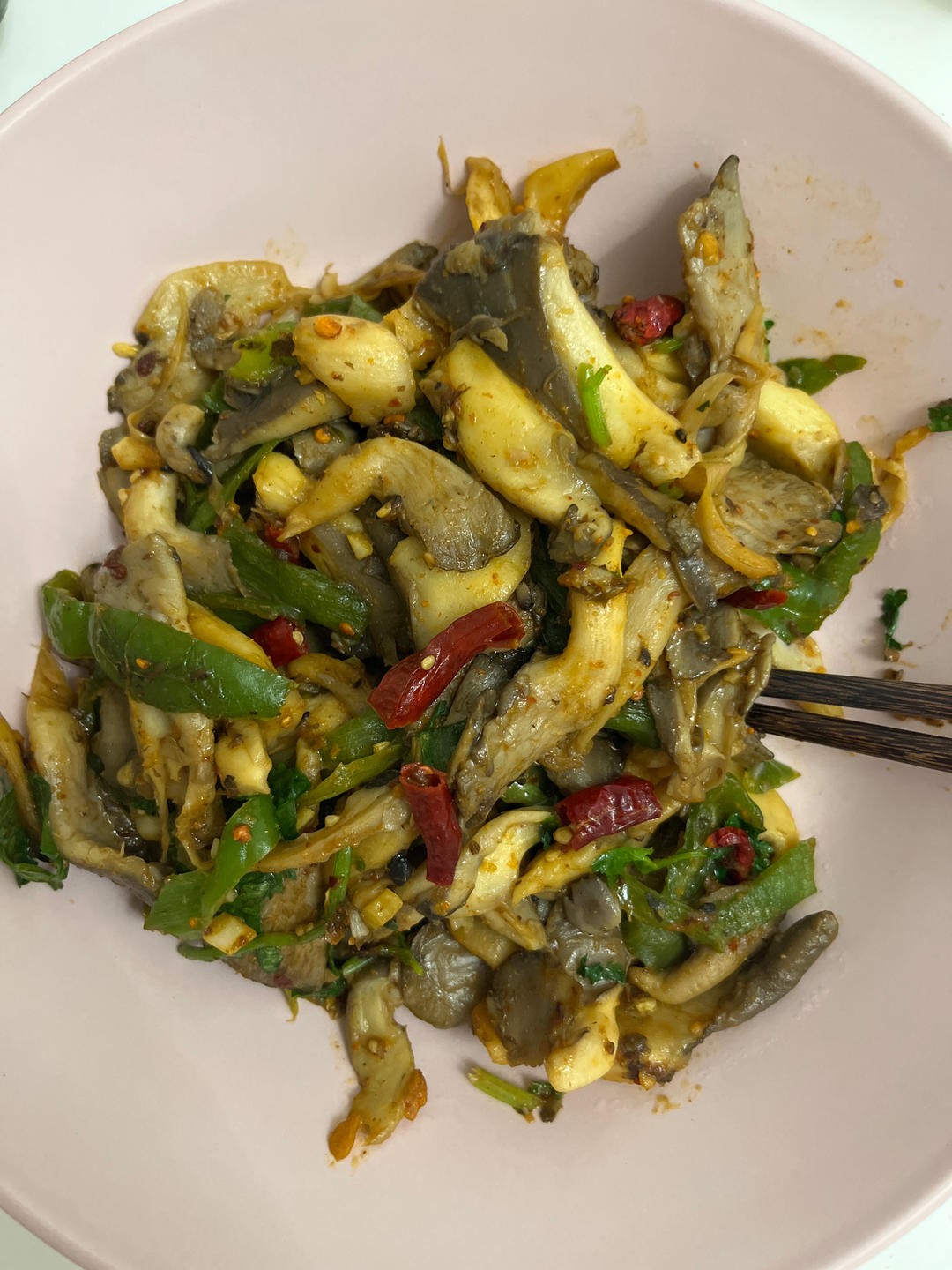 干煸平菇（有肉的味道）