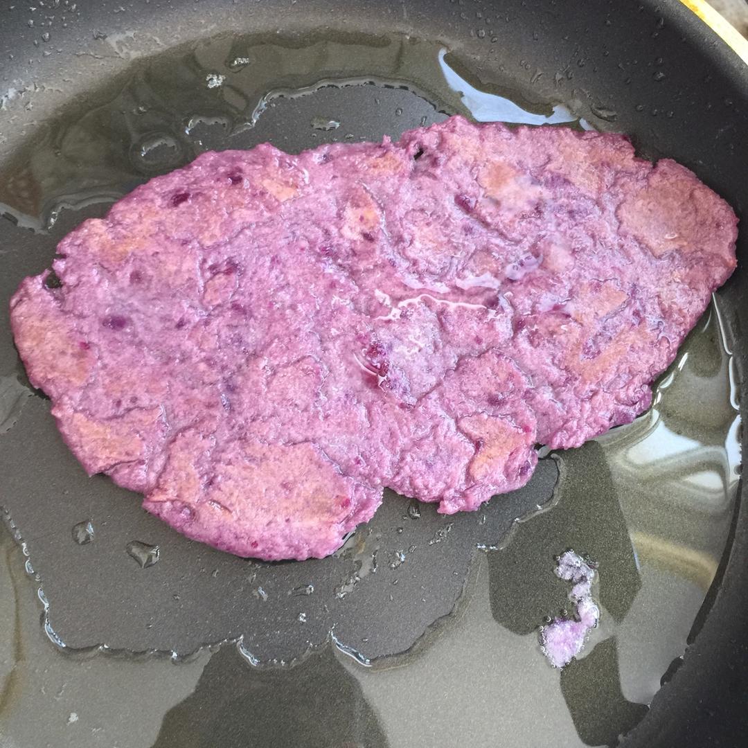 平底锅煎紫薯饼