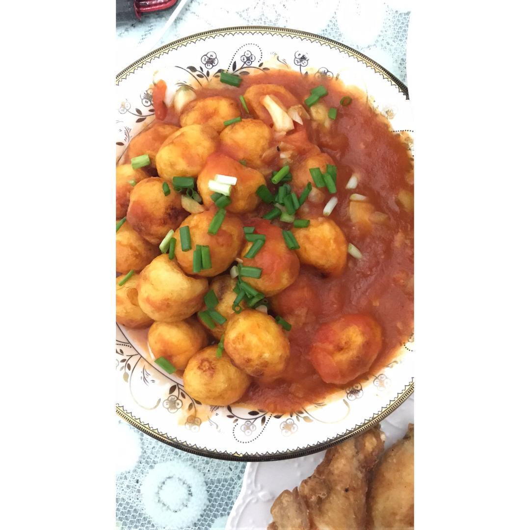 茄汁虎皮蛋（附快速剥蛋壳的方法）