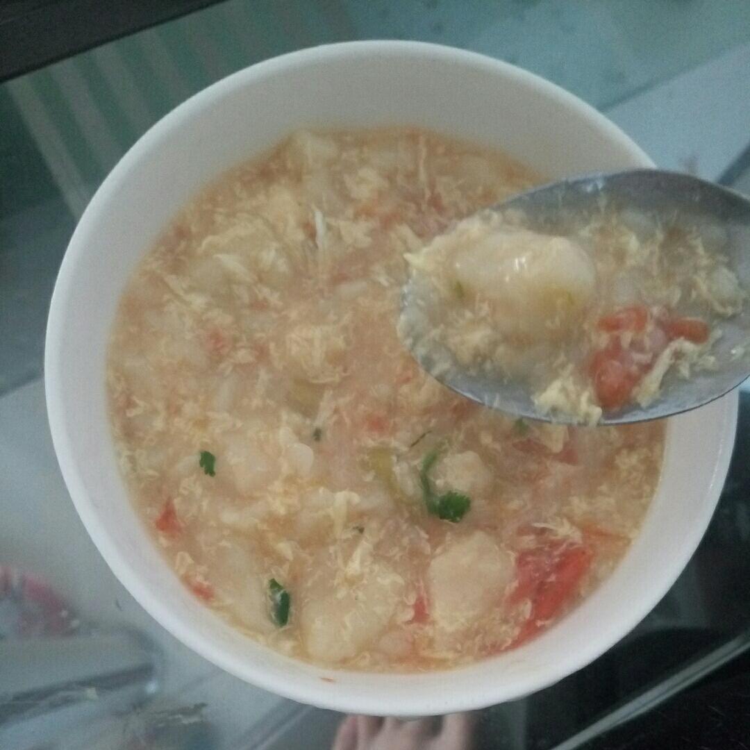 西红柿鸡蛋疙瘩汤