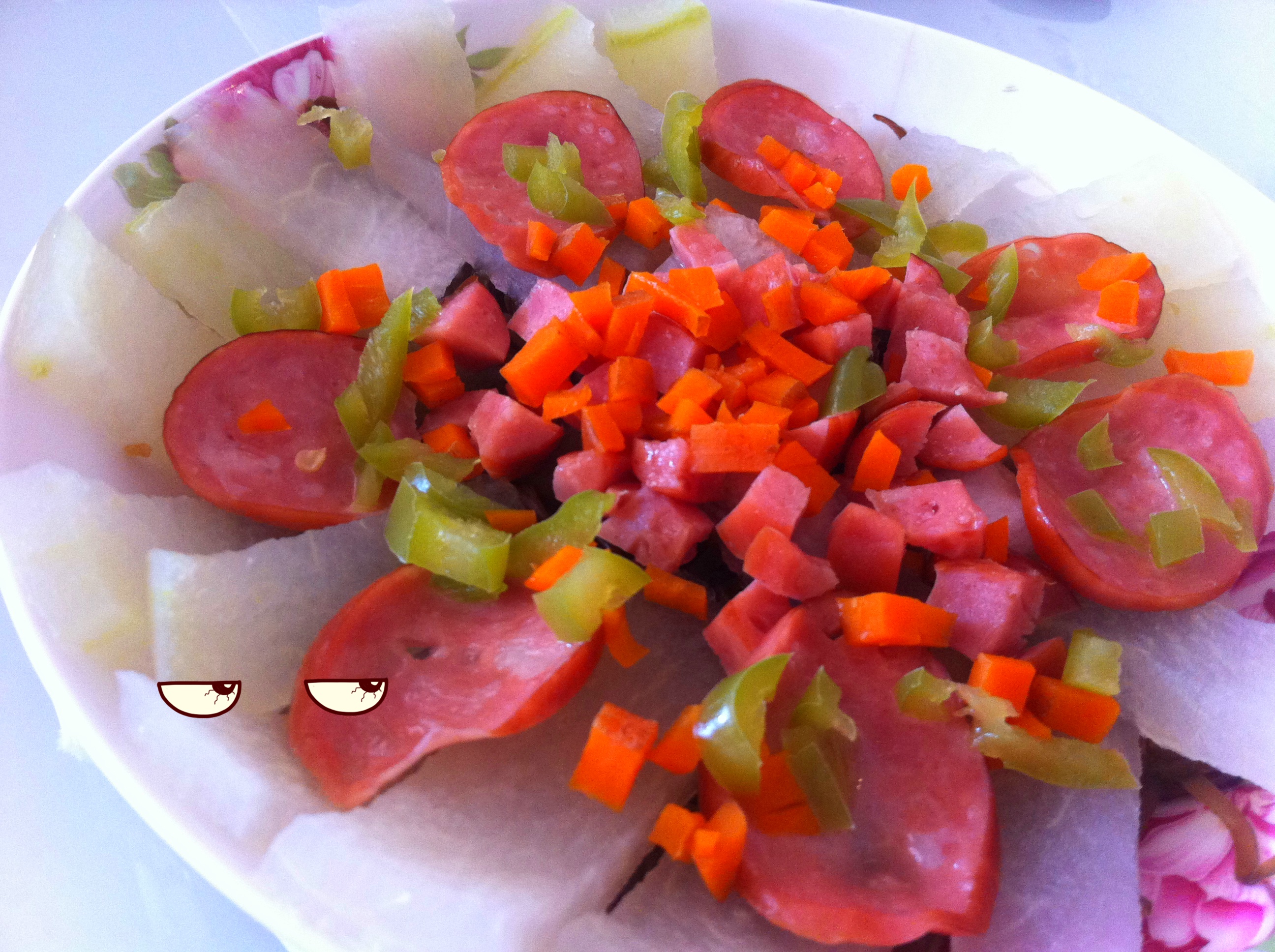 木耳火腿蒸冬瓜