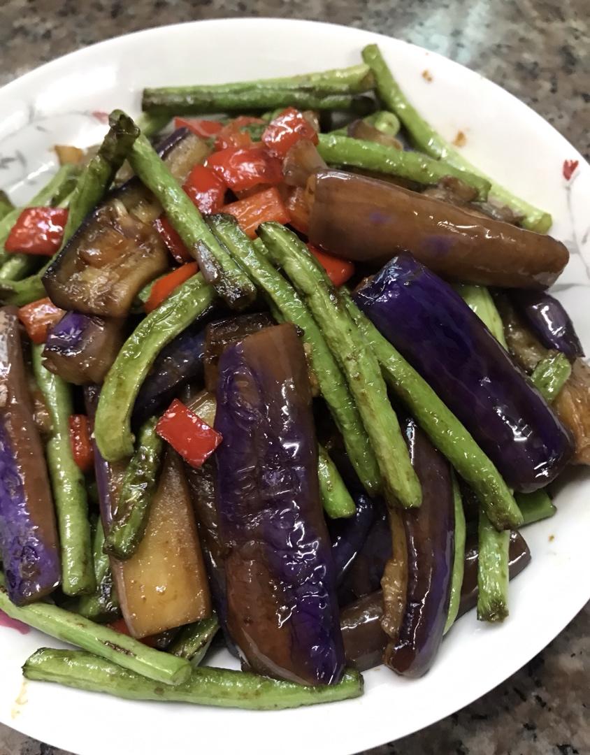 不油炸的茄子烧豆角