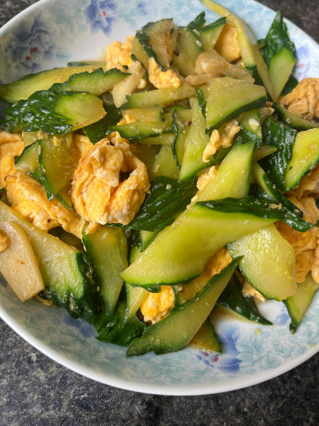 黄瓜炒鸡蛋 （青瓜炒鸡蛋）