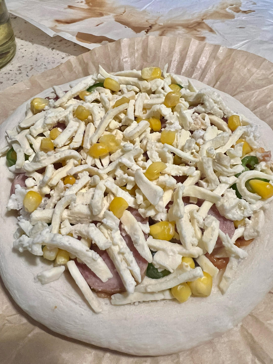 培根披萨饼皮的制作（适用电饼铛和烤箱）配料超仔细👍