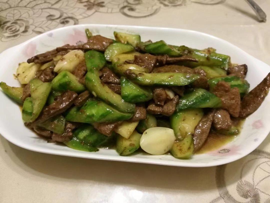 丝瓜炒猪肝