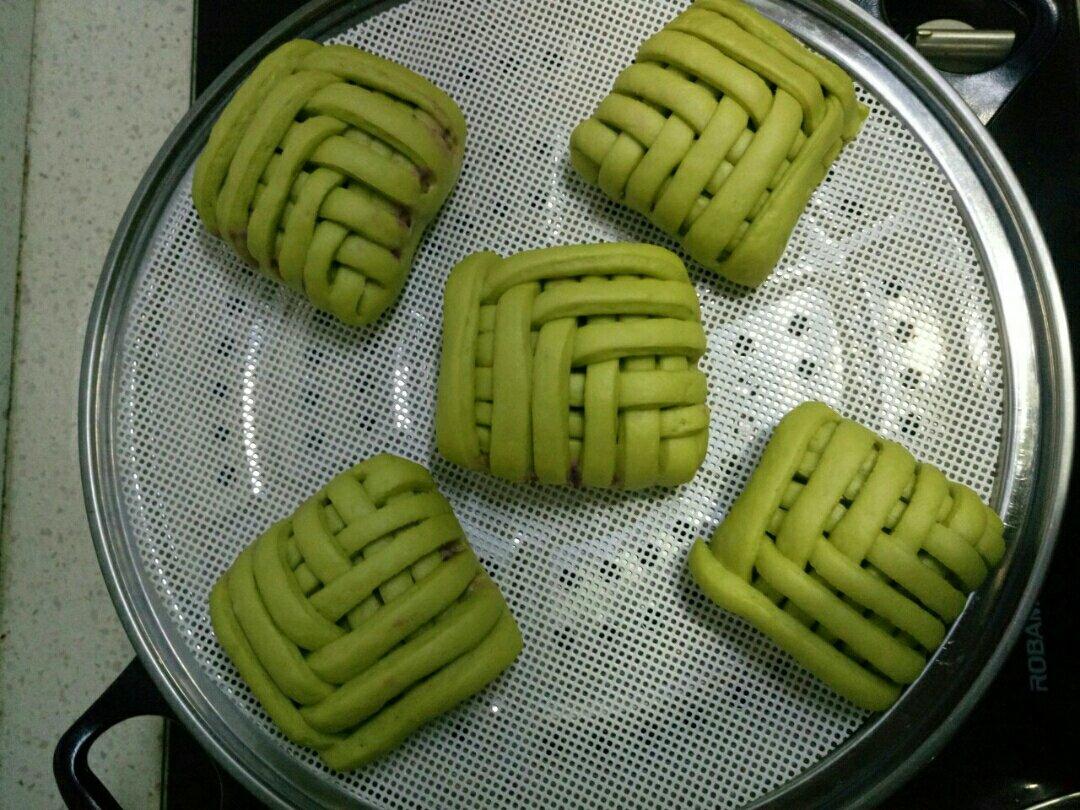 抹茶红豆包