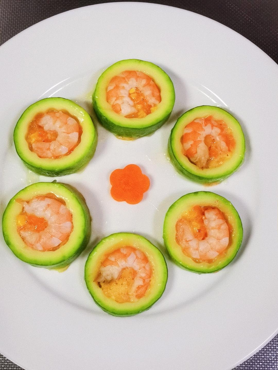 西葫芦酿虾仁