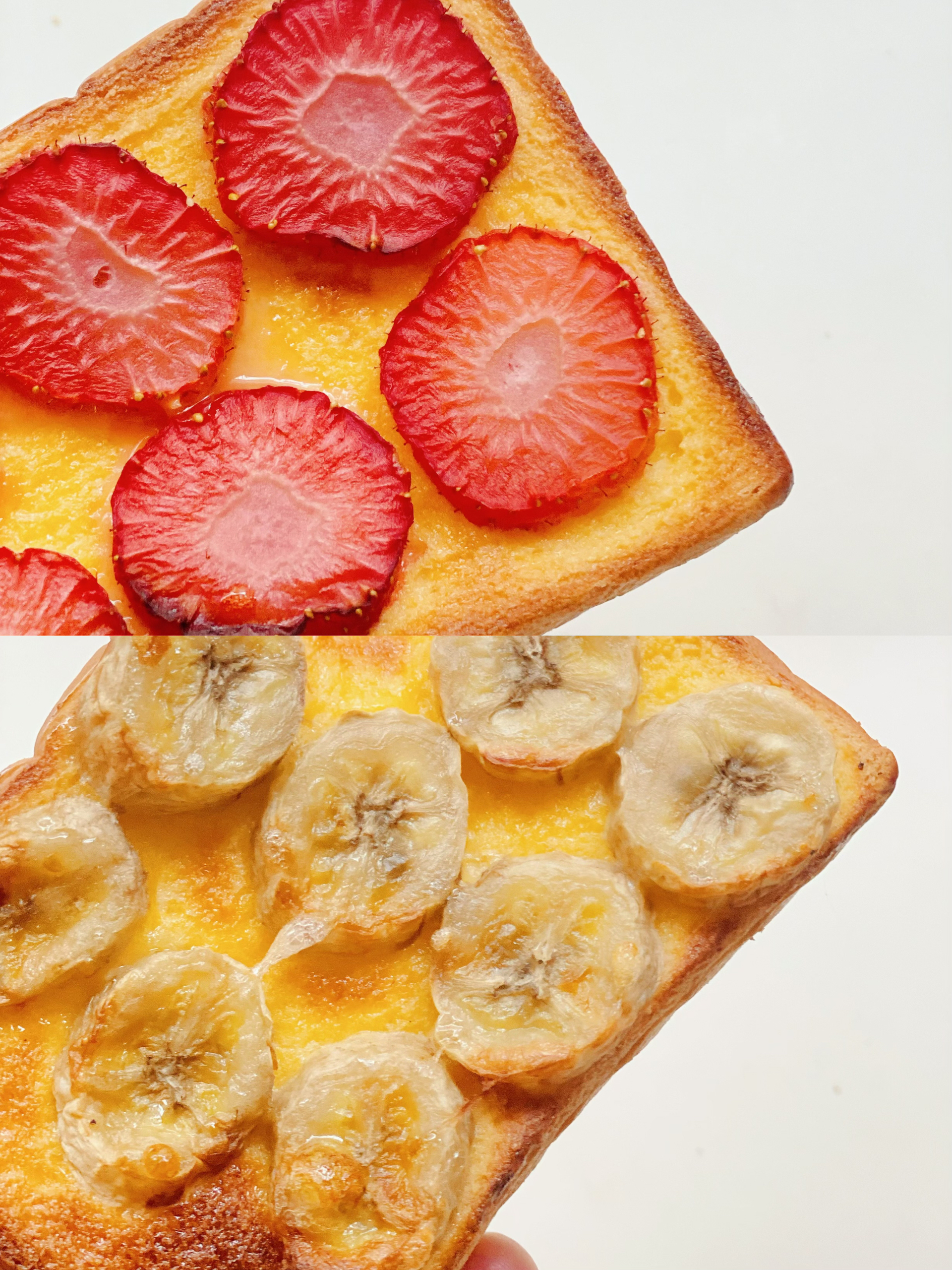 上班族的快手早餐💁：香蕉烤吐司&草莓烤吐司的做法