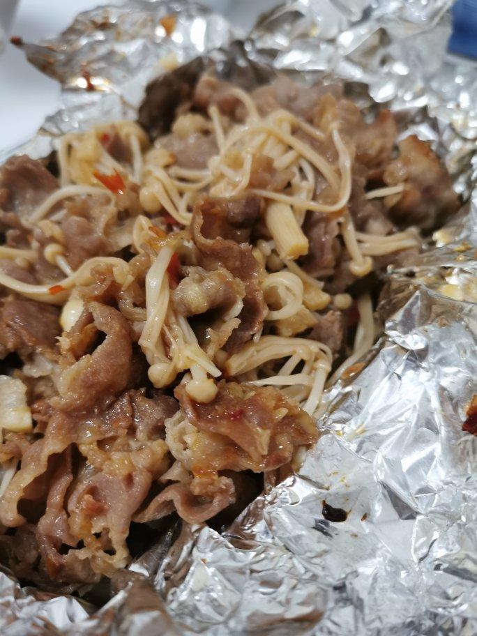 aya鸦做的精锡纸金针菇肥牛