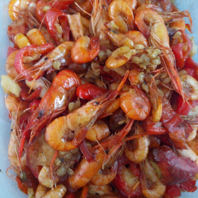 红椒炒虾仁