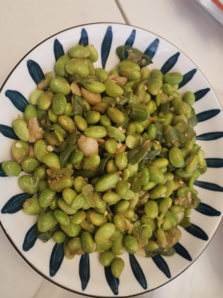 下饭菜青椒炒毛豆