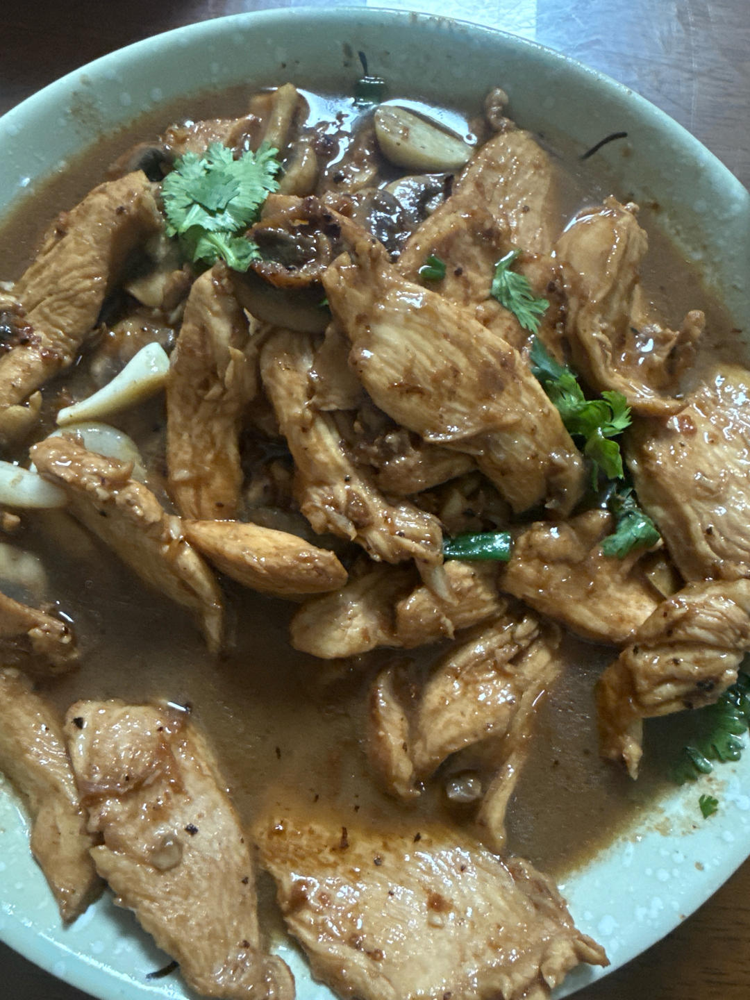 嫩滑不柴❗️爆好吃的黑椒口蘑炒鸡胸肉～绝了