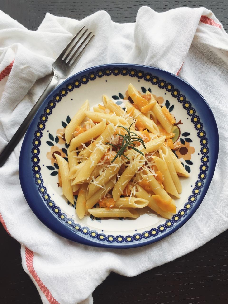 Butternut Squash Penne-奶油南瓜通心粉的做法